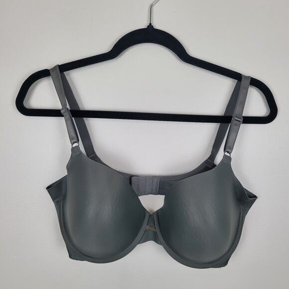 Warner’s Bra Womens 36D Gunmetal Gray Padded Underwire Adjustable Back 01356 - Picture 1 of 4